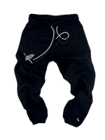 Feather & Bow Sweatpant - Black
