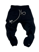 Feather & Bow Sweatpant - Black