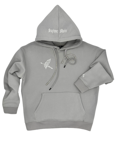 Feather & Bow Hoodie - Grey