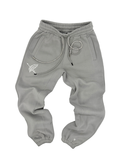 Feather & Bow Sweatpant- Grey