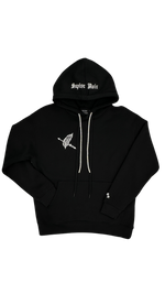 Feather & Bow Hoodie - Black