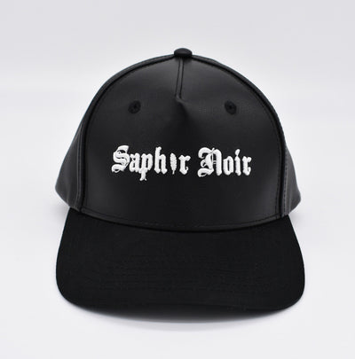 NOIR LEATHER STRAP-BACK